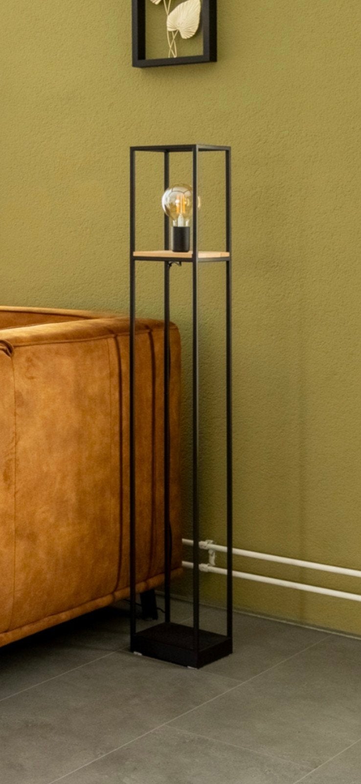 industriële vloerlamp, Ophalen, Modern, Industrieel, E27 (groot), Zo goed als nieuw