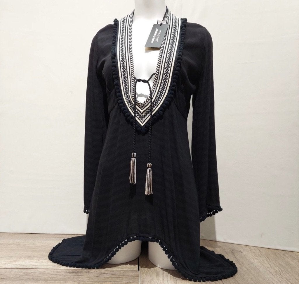 Strand Kaftan Miss Bikini, Overige typen, Verzenden, Zwart, Zo goed als nieuw