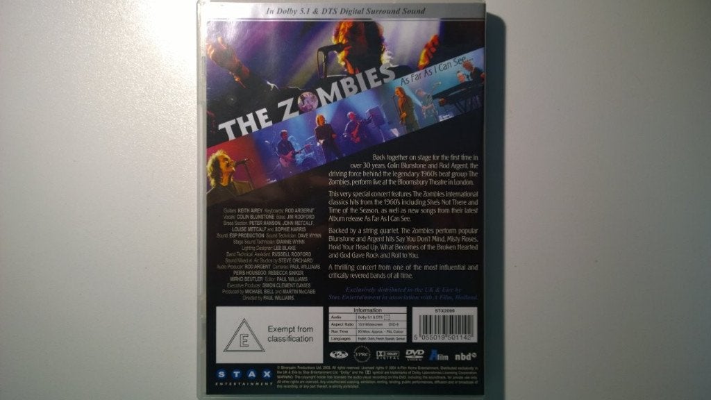 The Zombies - Live At The Bloomsbury Theatre (DVD), Alle leeftijden, Ophalen of Verzenden, Zo goed als nieuw, Muziek en Concerten