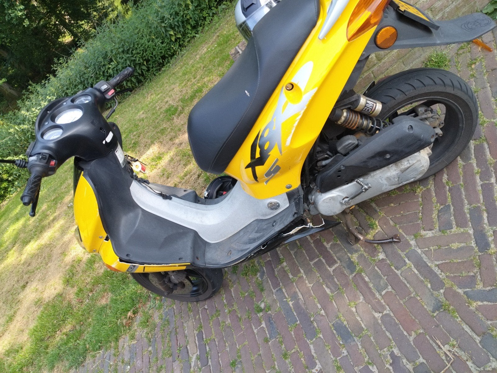 Honda X8RS met kappen schade en steekgas, Ophalen