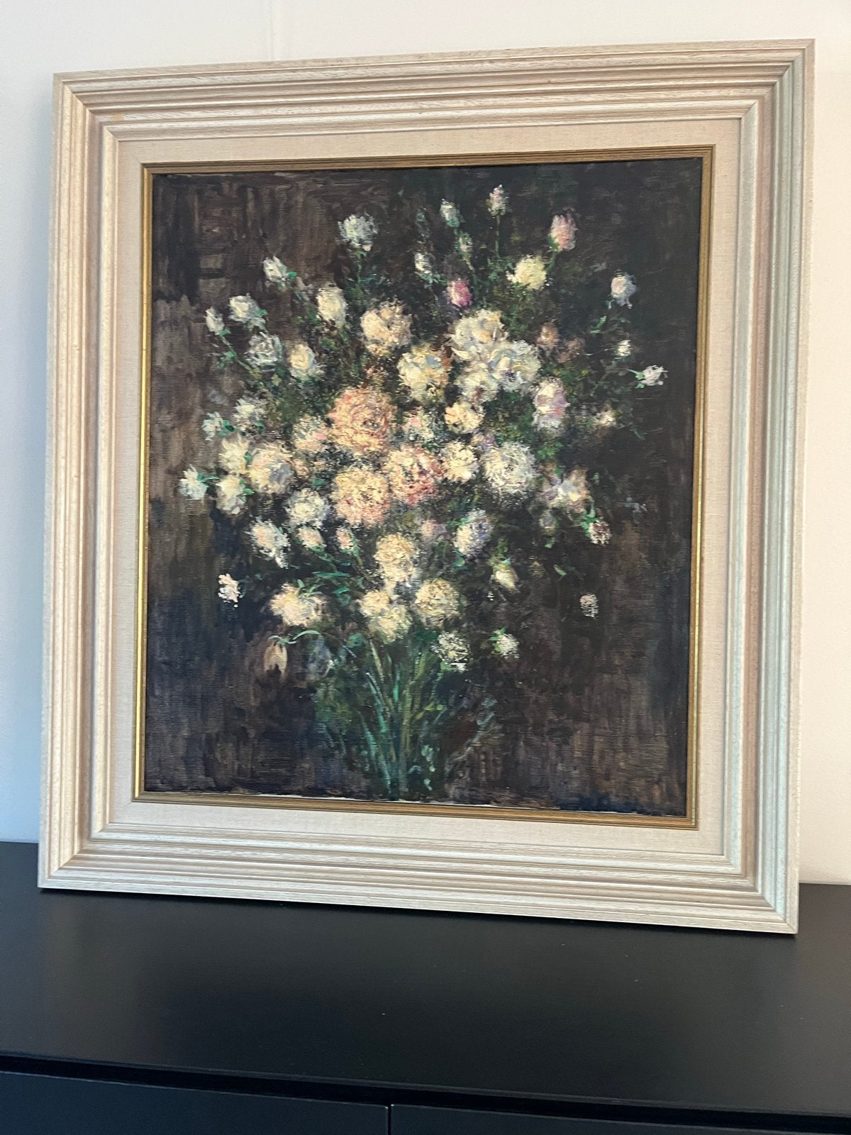 Schilderij 'Droomrozen' van Nicolaas Ch. van Vulpen Wiertz, Doek, Impressionistisch, Gesigneerd, Olieverf