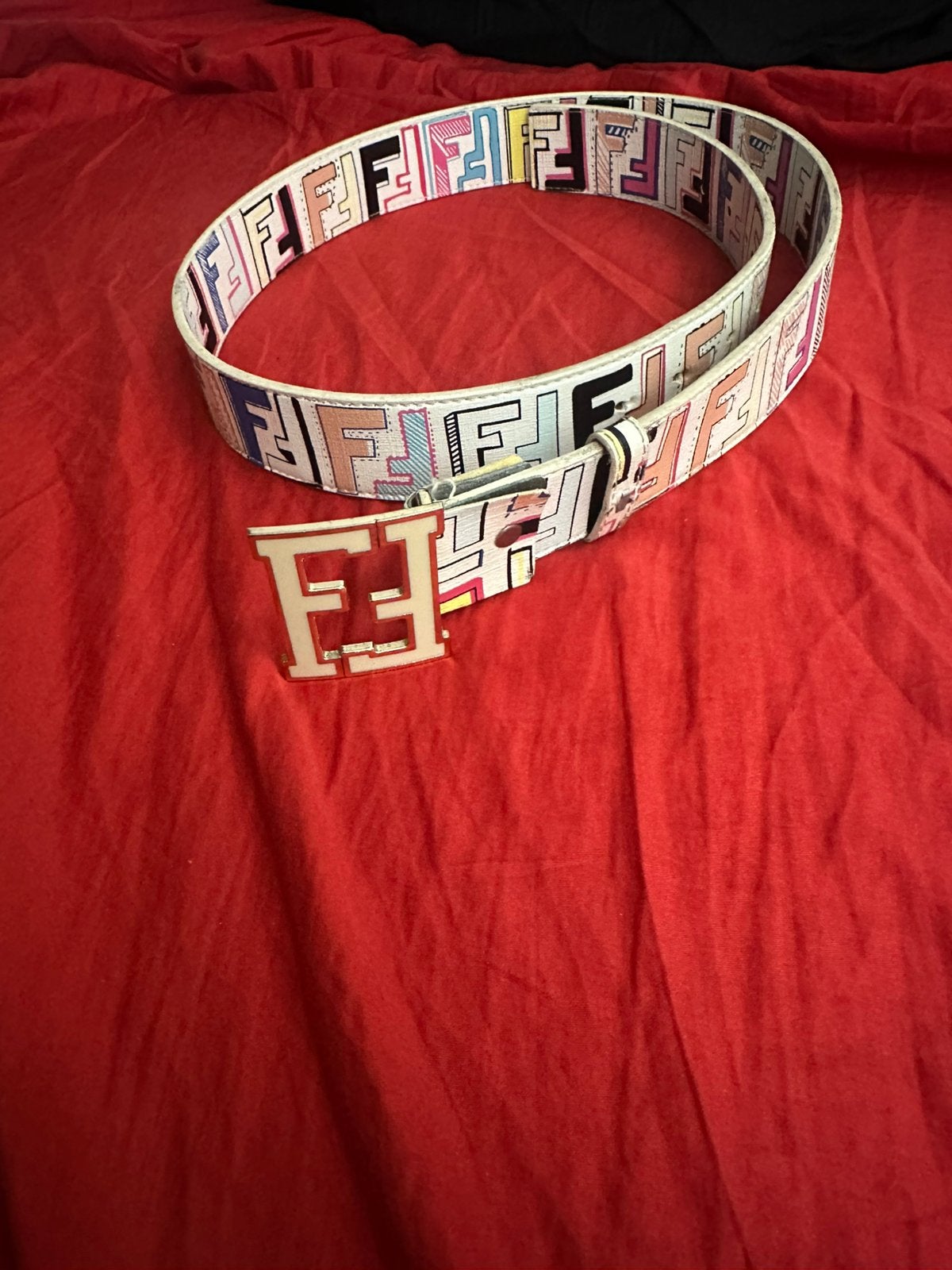 Fendi Multi-accessory Belt Riem Leer, Ophalen of Verzenden, Zo goed als nieuw, Overige kleuren, 100 cm of meer
