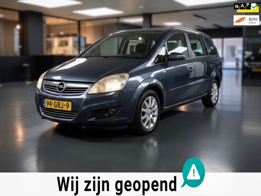 Opel Zafira 1.6 Temptation-7 persoons-airco-distrriemriem ve, Auto's, Voorwielaandrijving, Gebruikt, 4 cilinders, 1000 kg