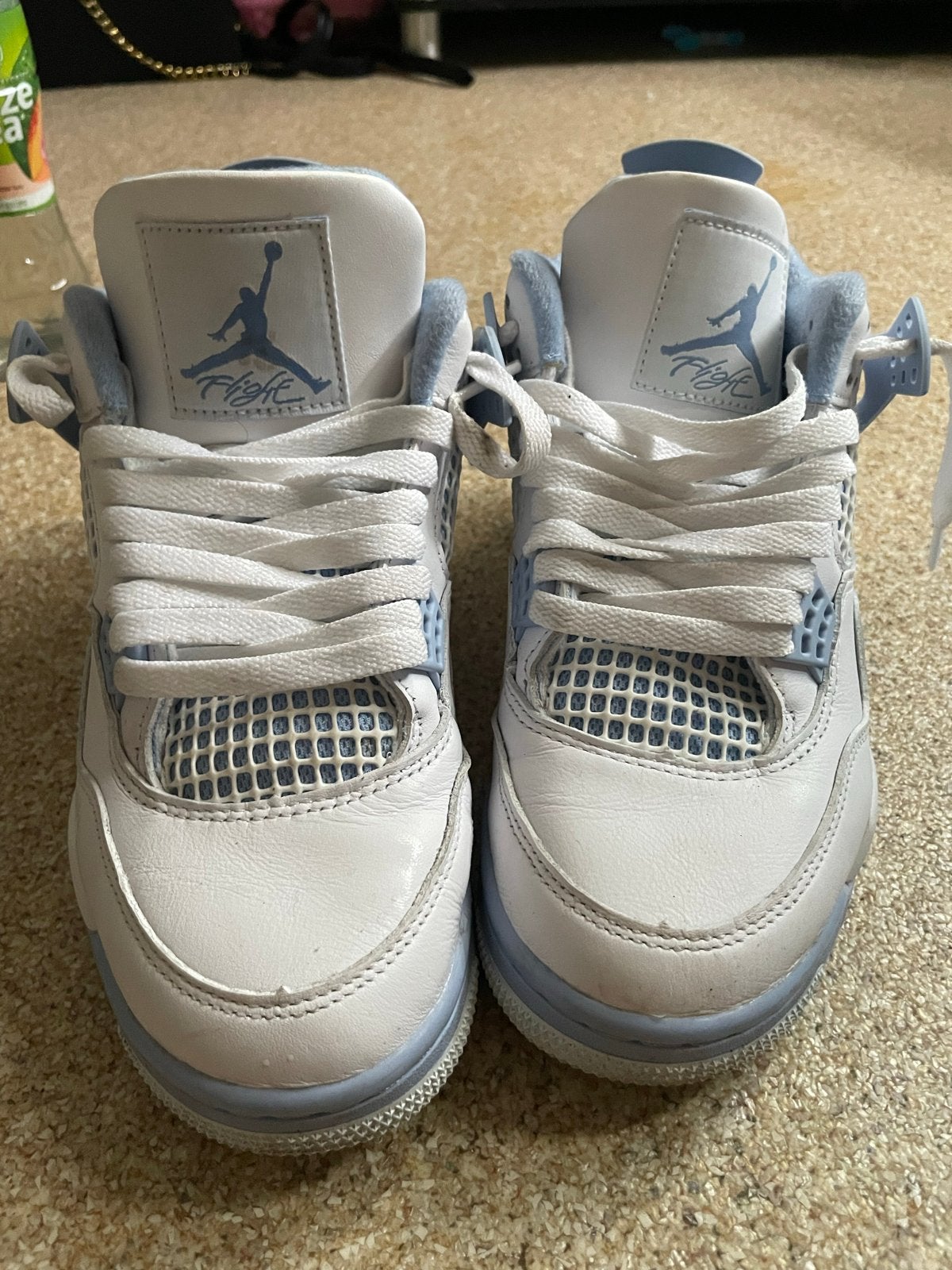 Nike Air Jordan 4 Retro University Blue - Maat 38, Wit, Ophalen of Verzenden, Sneakers of Gympen, Gedragen