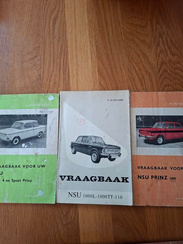 3x Vraagbaak NSU Olyslager - Diverse modellen, Ophalen of Verzenden