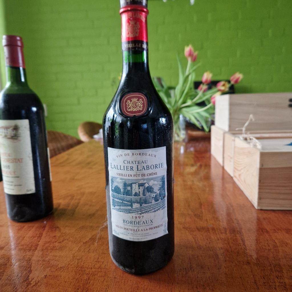 Chateau Lallier Laborie Bordeaux 1997 Rode Wijn, Frankrijk, Ophalen of Verzenden, Zo goed als nieuw, Rode wijn