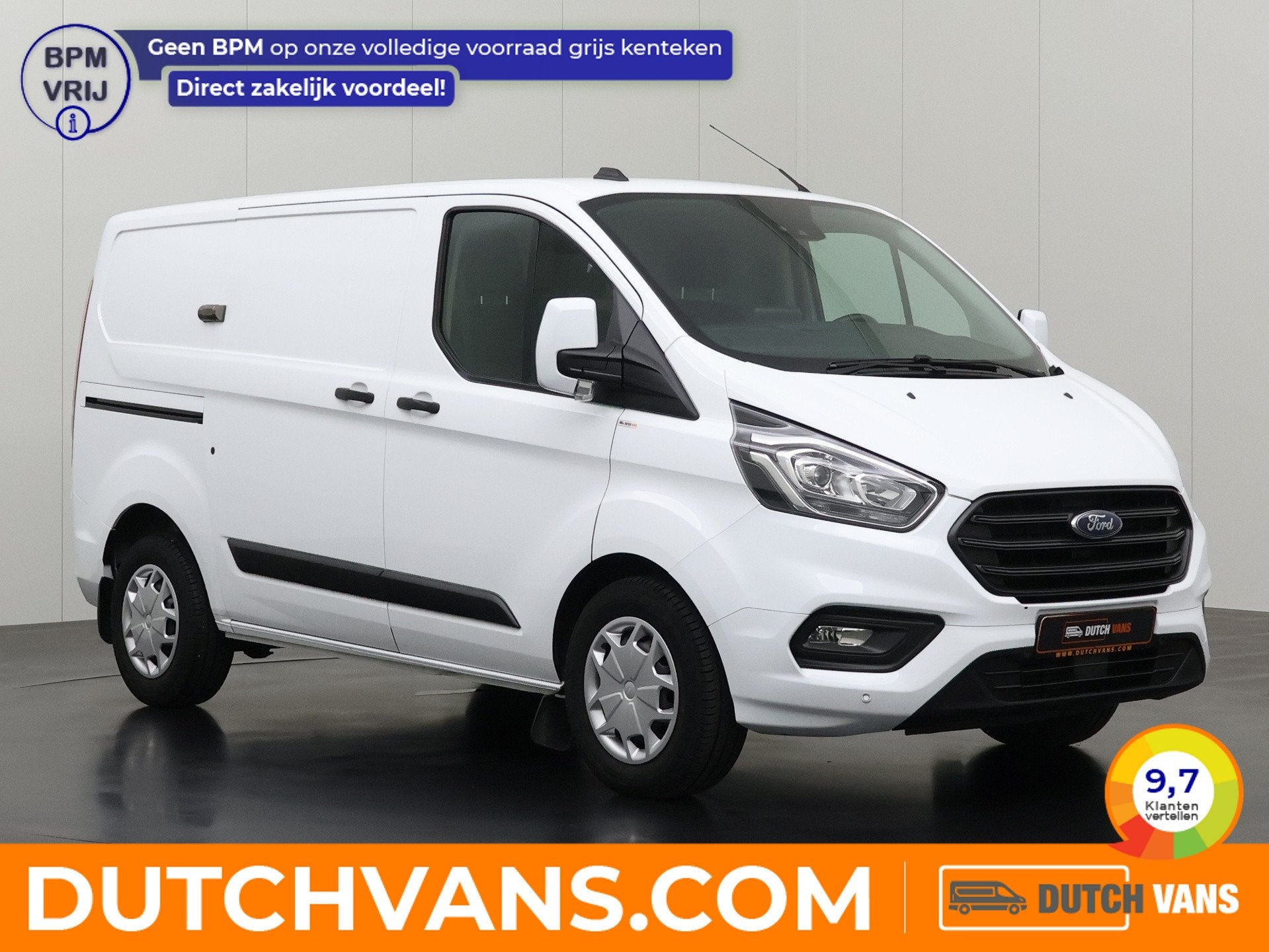 Ford Transit Custom 2.0TDCi 130PK Automaat | Multimedia | Ca, Auto's, Stof, 4 cilinders, Wit, Diesel
