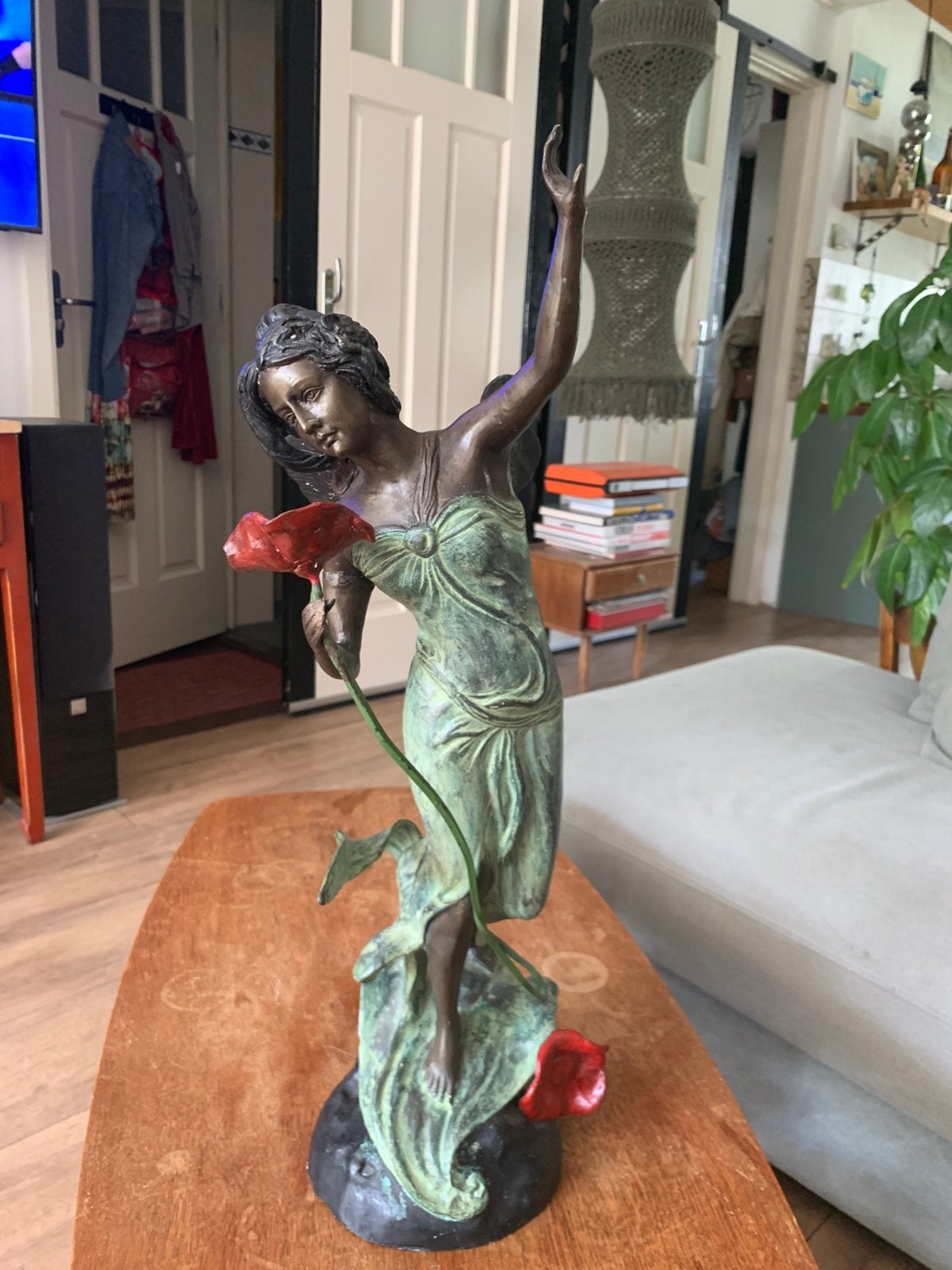 Mooi Weens bronzen beeld jaren 50/60  59 cm hoog, Antiek en Kunst, Ophalen of Verzenden