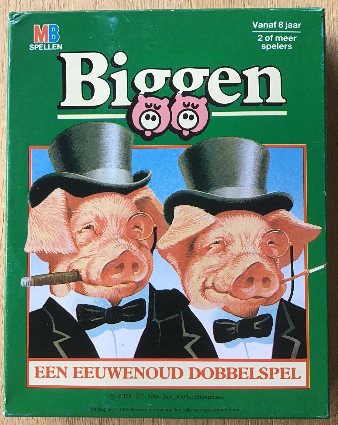 Biggen van MB - vanaf 8 jaar - ZGAN, Vijf spelers of meer, Ophalen of Verzenden, Zo goed als nieuw, MB Spellen