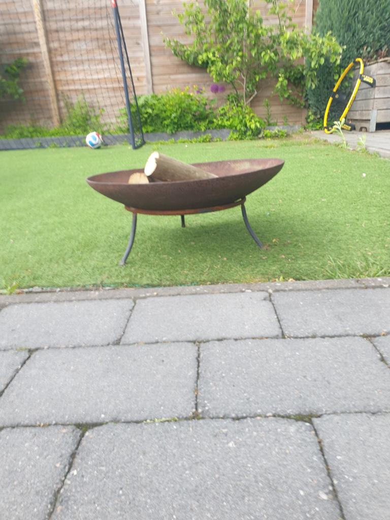 Rustieke vuurschaal voor gezellige avonden, Tuin en Terras, Vuurkorven, Ophalen of Verzenden, Gebruikt, Vuurkorf