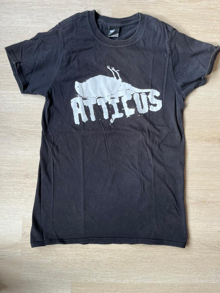 Zwart Atticus T-shirt met logo, Ophalen of Verzenden, Gedragen, Maat 46 (S) of kleiner, Zwart