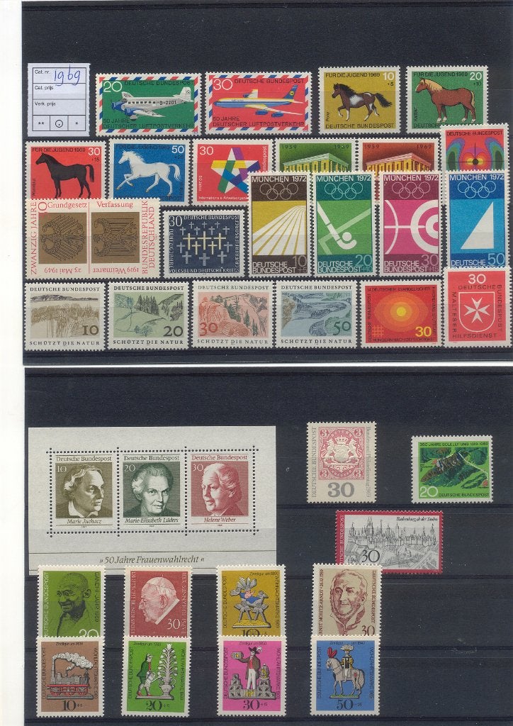 Duitsland, Bund, BRD, 1969, postfris compleet., Ophalen of Verzenden, BRD, Postfris