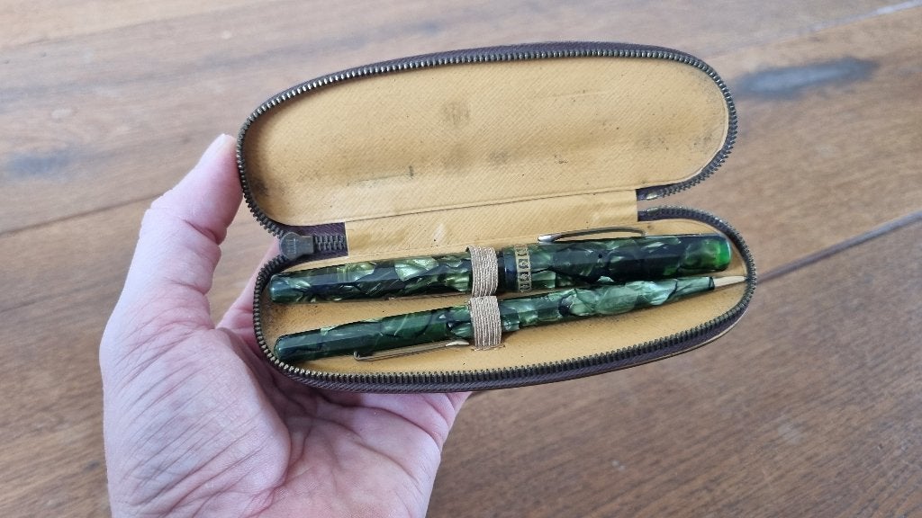 Vintage Wahl Eversharp vulpen & vulpotlood set '20/'30, Overige merken, Gebruikt, Met doosje, Ophalen of Verzenden