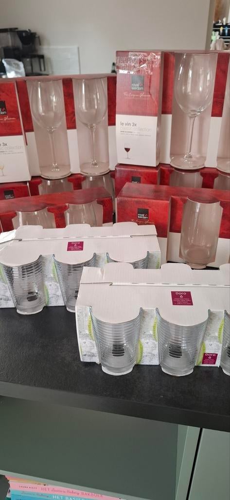 Diverse glazen Royal Leerdam Le Vin en Doro - Nieuw, Huis en Inrichting, Keuken | Servies, Glas of Glazen, Nieuw, Ophalen of Verzenden