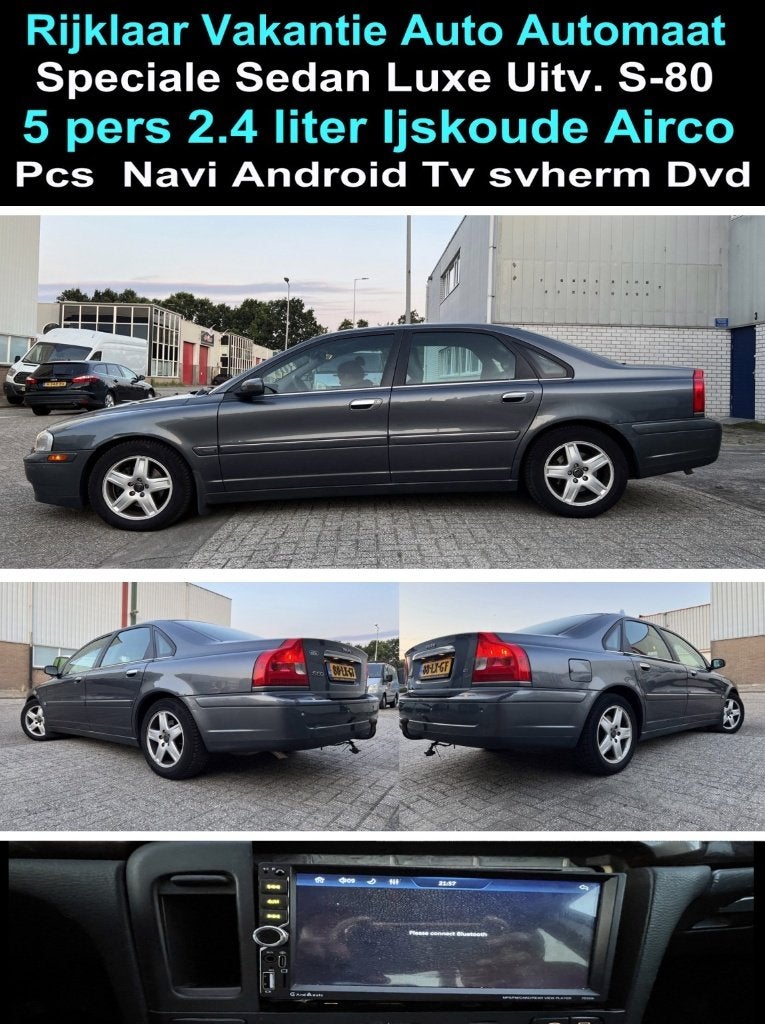 Nette Volvo S80 2.4  Automaat Leer 2003 YoungTimer Inr Mog, Auto's, Automaat, 4 cilinders, Leder, Bedrijf