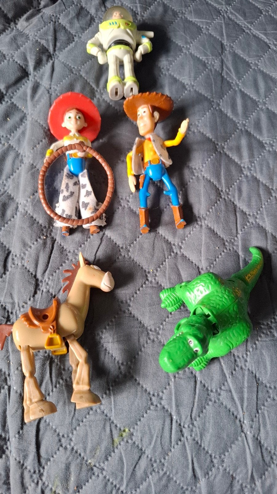 Toy Story Figuren Set: Woody, Jessie, Buzz, Bullseye, Rex, Ophalen of Verzenden, Overige figuren, Gebruikt, Beeldje of Figuurtje