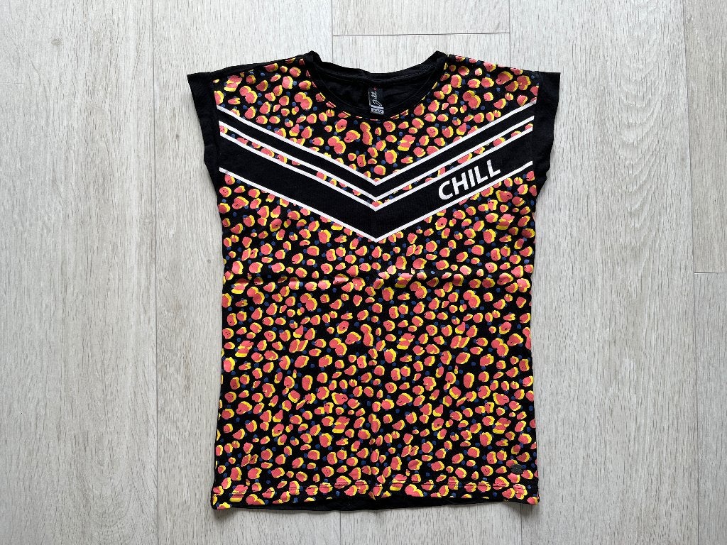 Jill Vintage Retro Shirt Shirtje Zwart Korte Mouw 146, 152, Meisje, Nieuw, Ophalen of Verzenden, Shirt of Longsleeve
