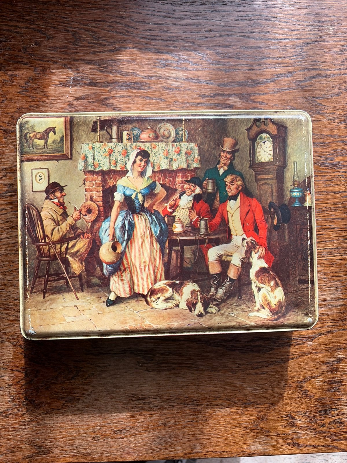Vintage blikken doos 'Mooi Holland Serie' - Jachttafereel, Verzamelen, Ophalen, Gebruikt, Overige, Overige merken