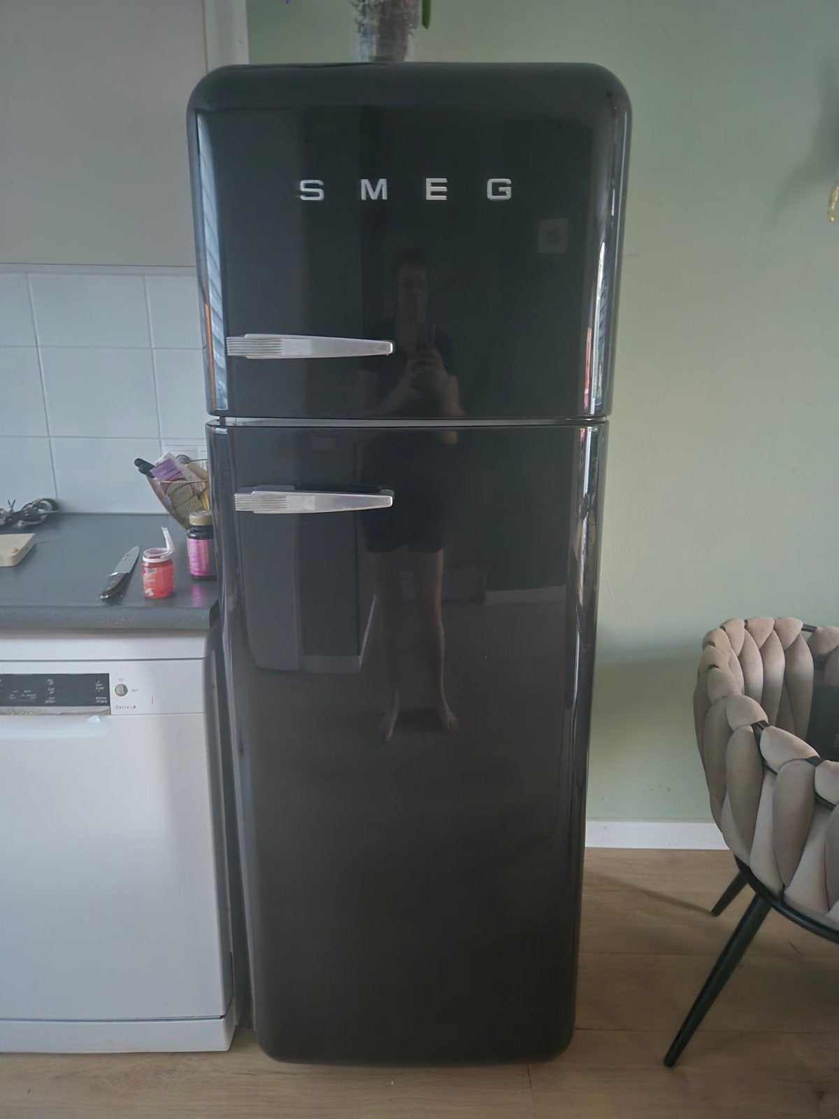 Prachtige Smeg koelkast – goed werkend & mooie eyecatcher, Witgoed en Apparatuur, Ophalen, Gebruikt, Mobiele airco, 3 snelheden of meer
