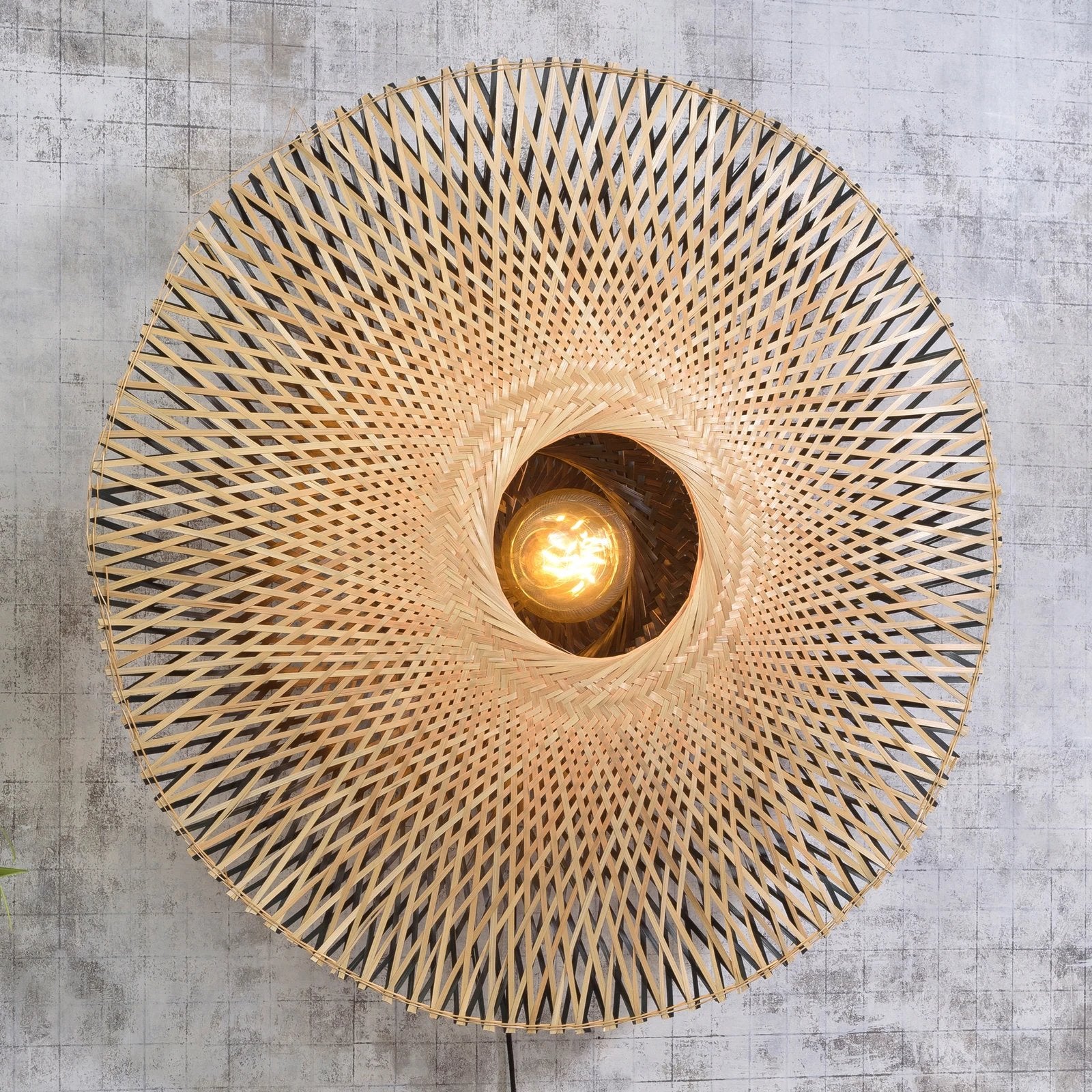 GOOD&MOJO rotan wandlamp, Huis en Inrichting, Lampen | Wandlampen, Ophalen, Zo goed als nieuw