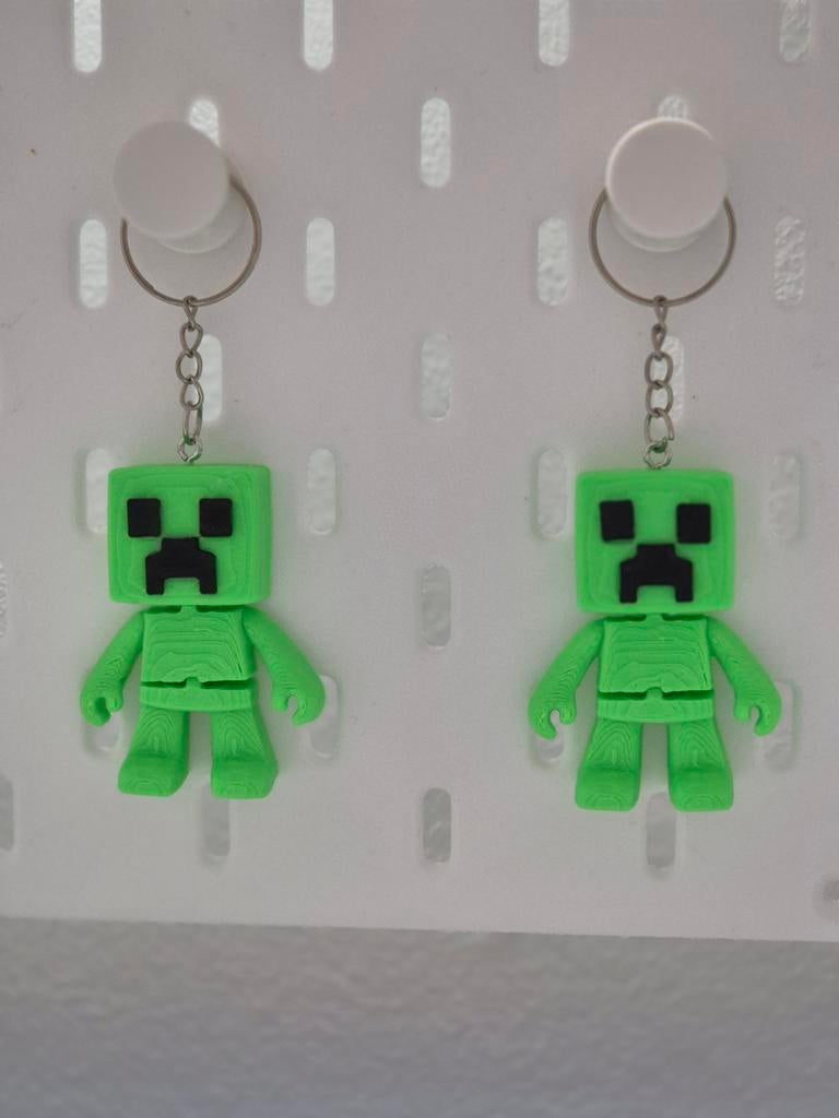 3D Geprinte Minecraft Creeper Sleutelhanger, Ophalen of Verzenden