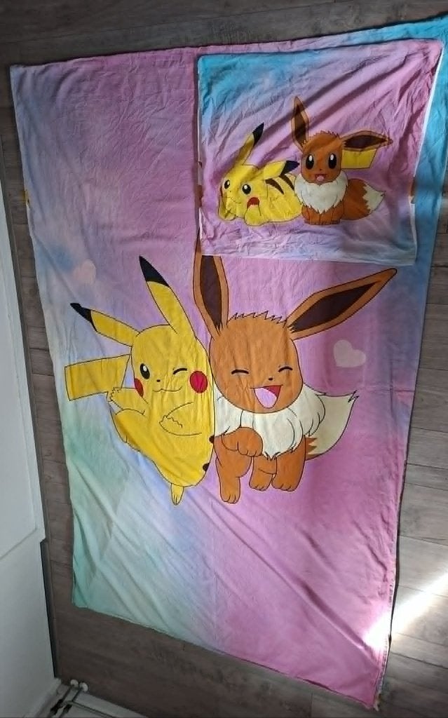 Pokémon dekbedovertrek, Ophalen, Eenpersoons, Meerkleurig, Dekbedovertrek