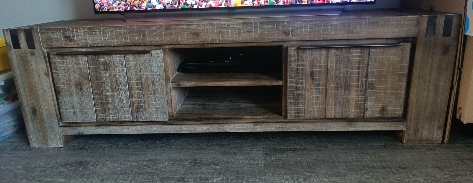 Tv-meubel, Ophalen, Gebruikt, 150 tot 200 cm, Rustiek, Industrieel