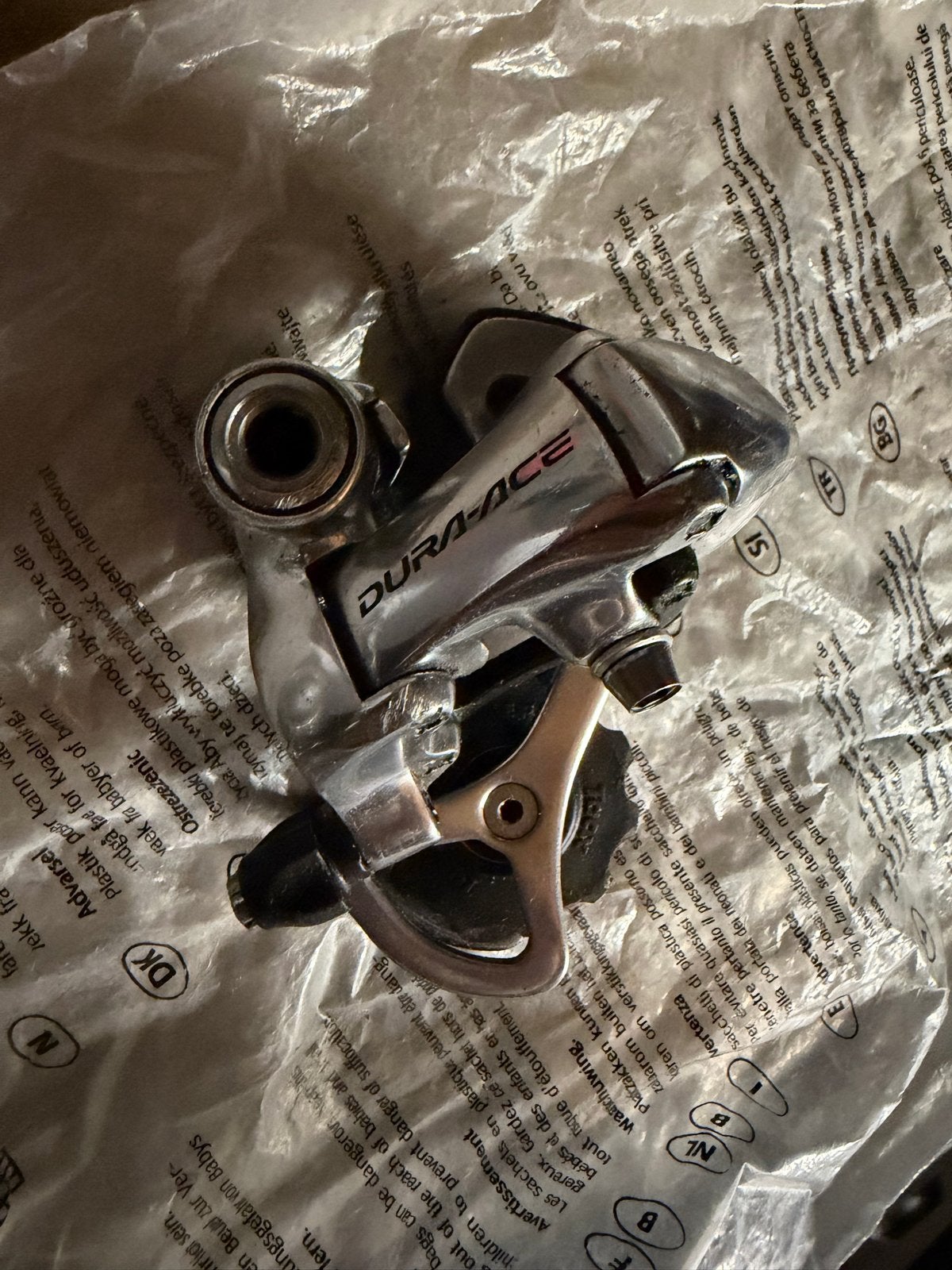 Shimano Dura-Ace Achterderailleur, Gebruikt, Ophalen of Verzenden, Derailleur of Ketting, Aluminium