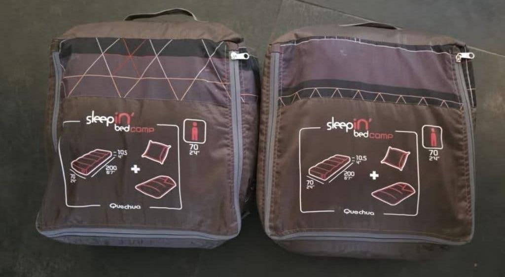 Quechua Sleepin' Bed Camp slaapsets (2 stuks), Caravans en Kamperen, Luchtbedden, Ophalen, Gebruikt, 1-persoons