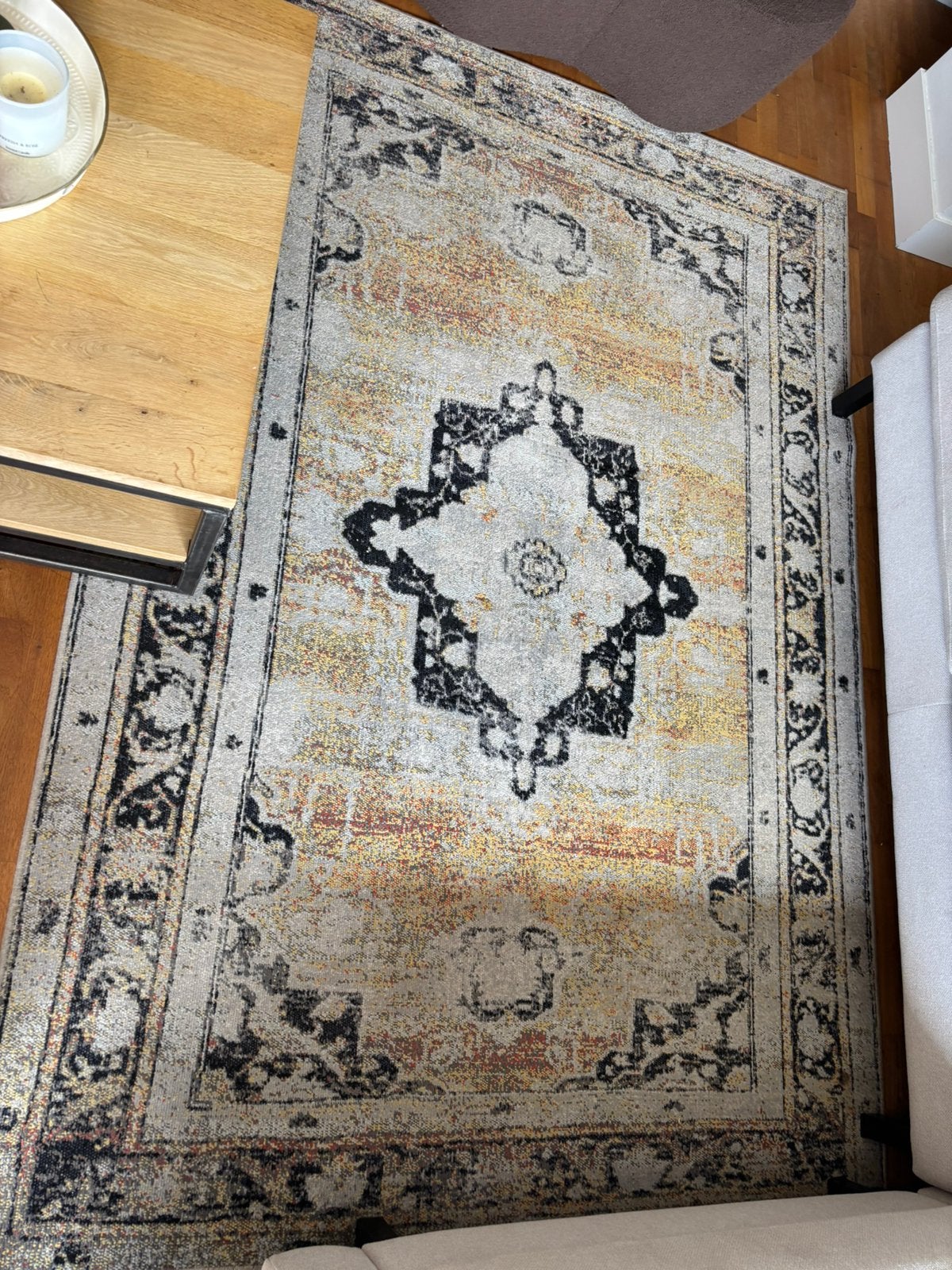 Vloerkleed, Ophalen, Zwart, 200 cm of meer, Zo goed als nieuw