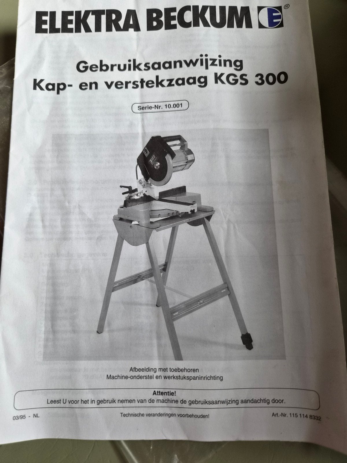 Elektra Beckum KGS 300 Kap- en verstekzaag, Ophalen, Gebruikt, Afkortzaag, Elektra Beckum