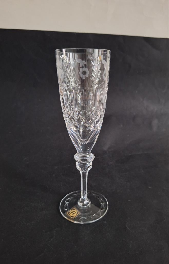Rogaska fijn bewerkt kristallen champagne flute. Type Gallia, Ophalen of Verzenden