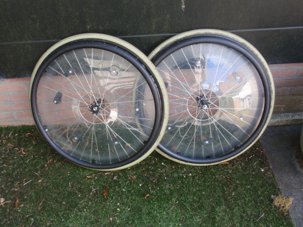 paar 26 inch rolstoelwielen, Ophalen of Verzenden, Gebruikt