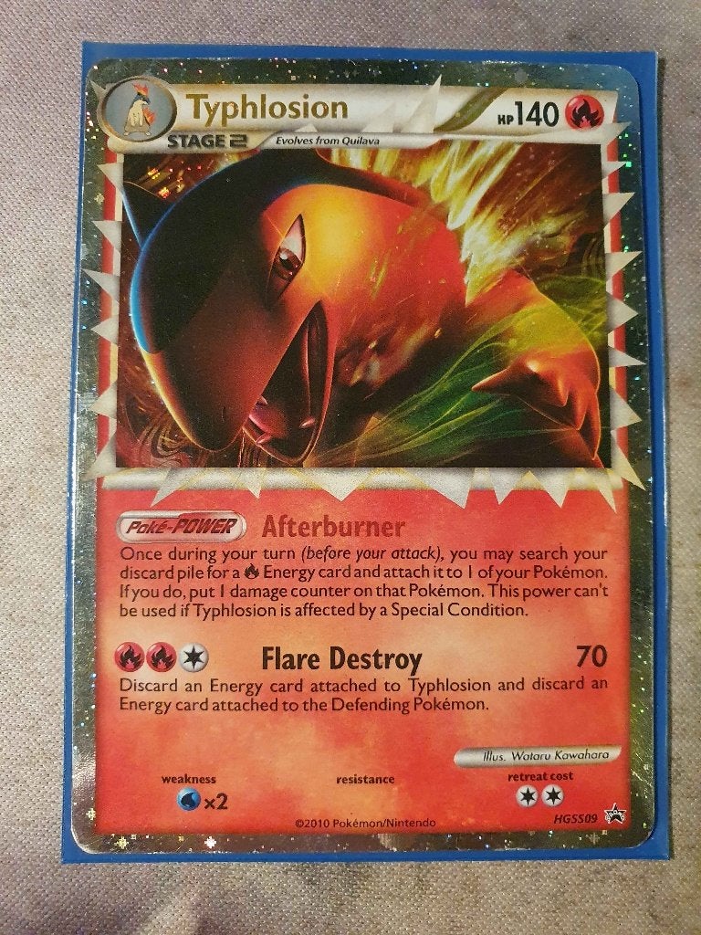 Typhlosion HGSS09, Ophalen of Verzenden, Gebruikt, Losse kaart, Foil