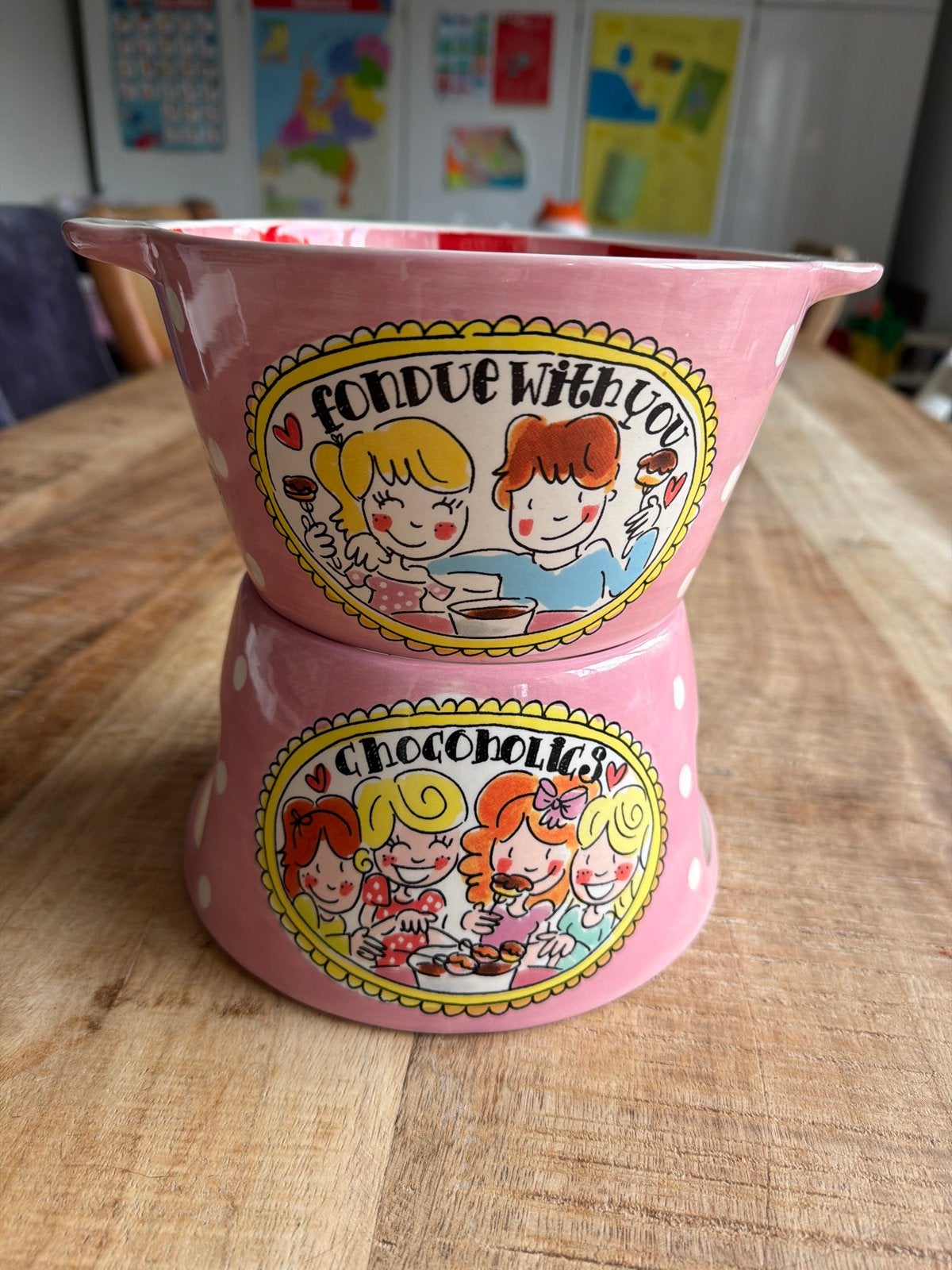 Blond amsterdam chocoladefondue set, zo goed als nieuw, Ophalen, Overige typen, Zo goed als nieuw, Roze