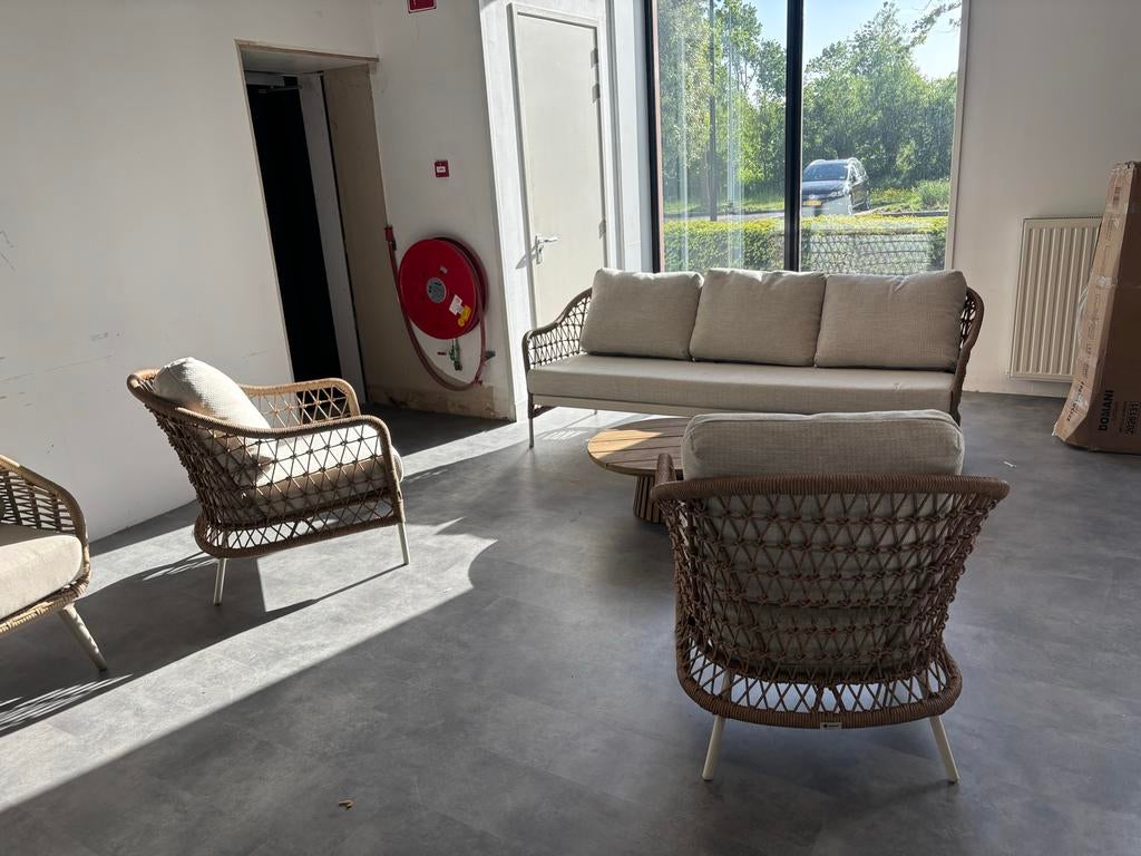 Luxe Aluminium Loungeset met Comfortabele Kussens, Tuin en Terras, Tuinsets en Loungesets, 5 zitplaatsen, Aluminium, Ophalen of Verzenden