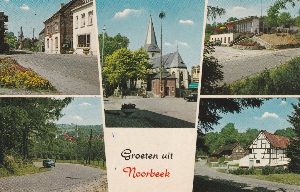 NOORBEEK Dorpsgezicht Rijksweg Kerk Vakwerk Groeten kl.f., Verzenden, 1960 tot 1980, Gelopen, Limburg