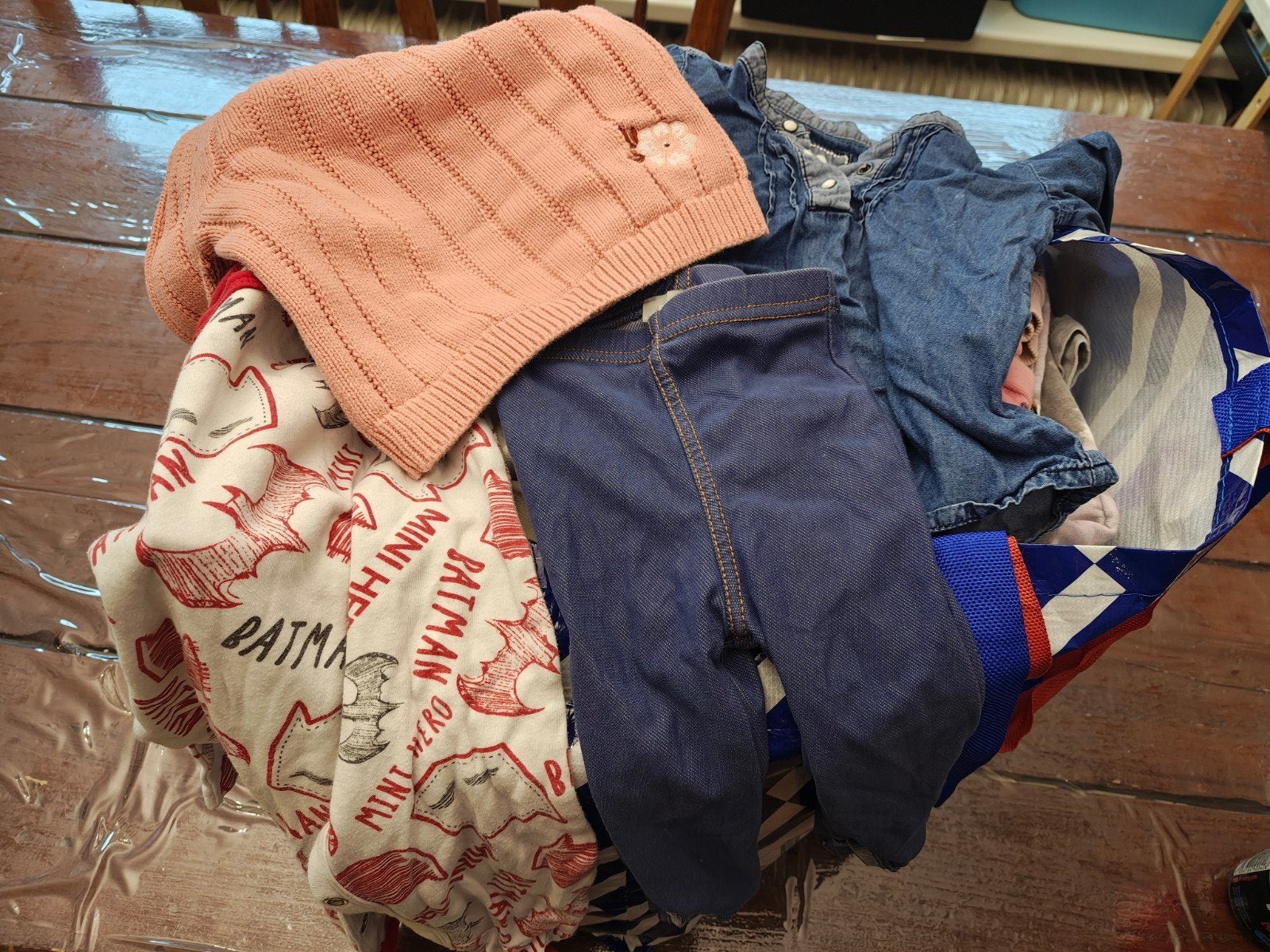 Tas vol kinderkleding maat 62-68 tot 74-80, Ophalen, Gebruikt