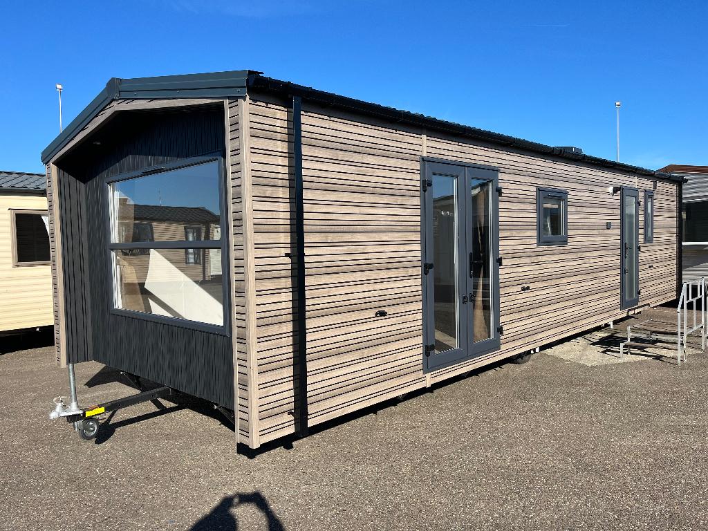 Globus 10.30x3.85 2slp Kunstoff Wintervast NIEUW !, Caravans en Kamperen, Stacaravans, Tot en met 6