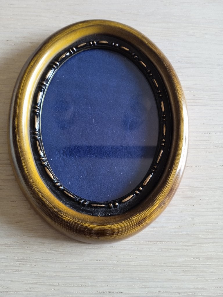 vintage ovalen fotolijst, Ophalen of Verzenden, Fotolijst, Met glas, Glas
