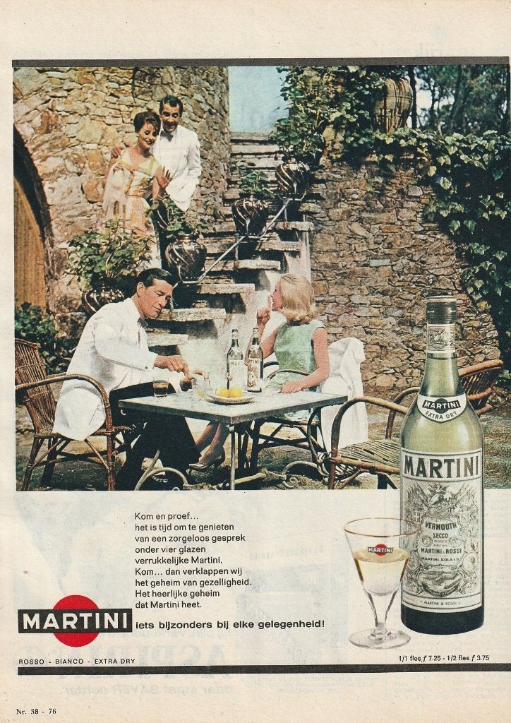 Retro reclame 1964 Martini vermouth tijd om te genieten, Verzenden, Overige typen