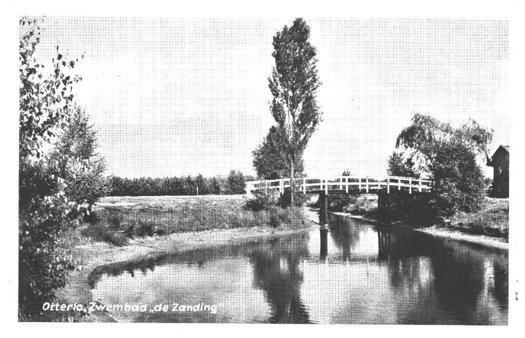 965790 Otterlo Gld Zwembad De Zanding 1957 Gelopen met zegel