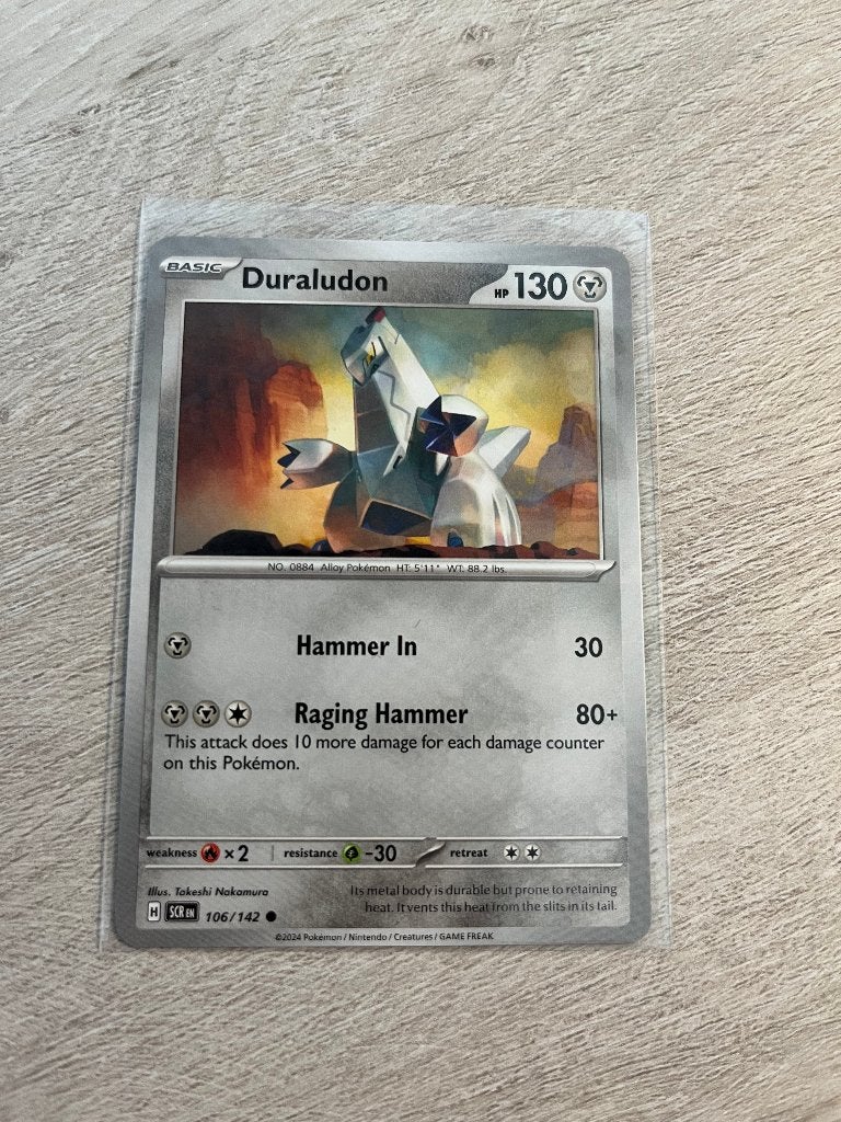 Duraludon 106/142 Stellar Crown - Pokémon Kaart, Ophalen of Verzenden, Nieuw, Losse kaart