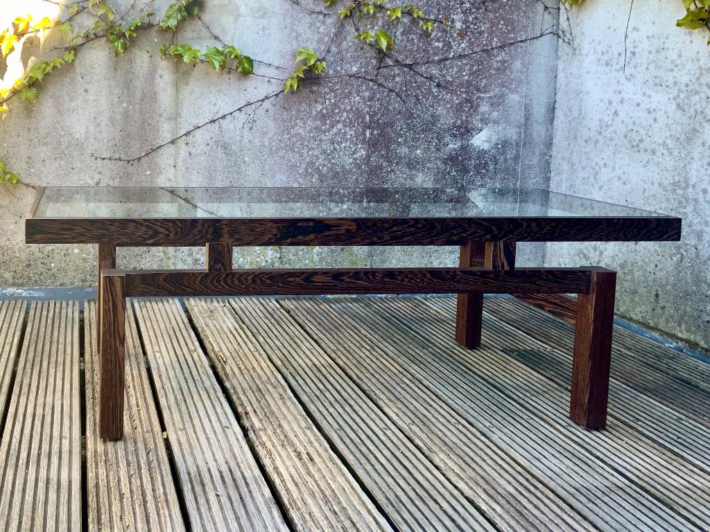 Nieuwe design salontafel in Wengé, Ophalen, Minder dan 50 cm, 50 tot 100 cm, Vintage design chique