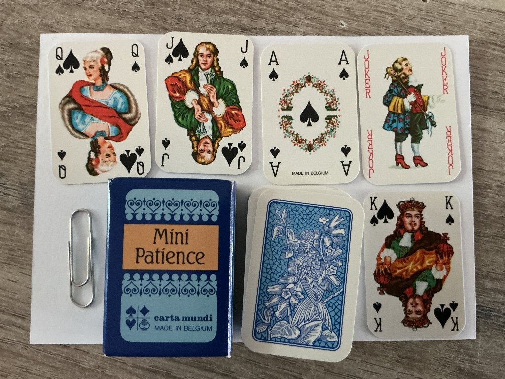 Mini Patience Speelkaarten - Carta Mundi België, Ophalen of Verzenden, Zo goed als nieuw, Speelkaart(en)