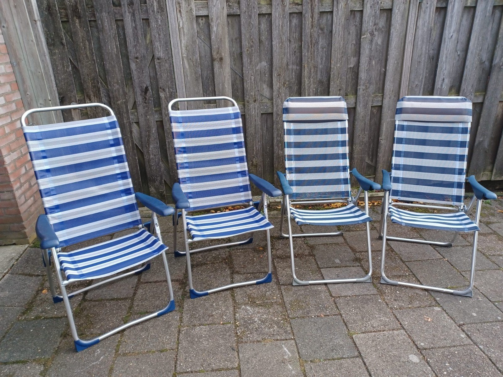 4x Crespo Campingstoelen - Aluminium & Textileen, Ophalen, Gebruikt, Aluminium, Inklapbaar