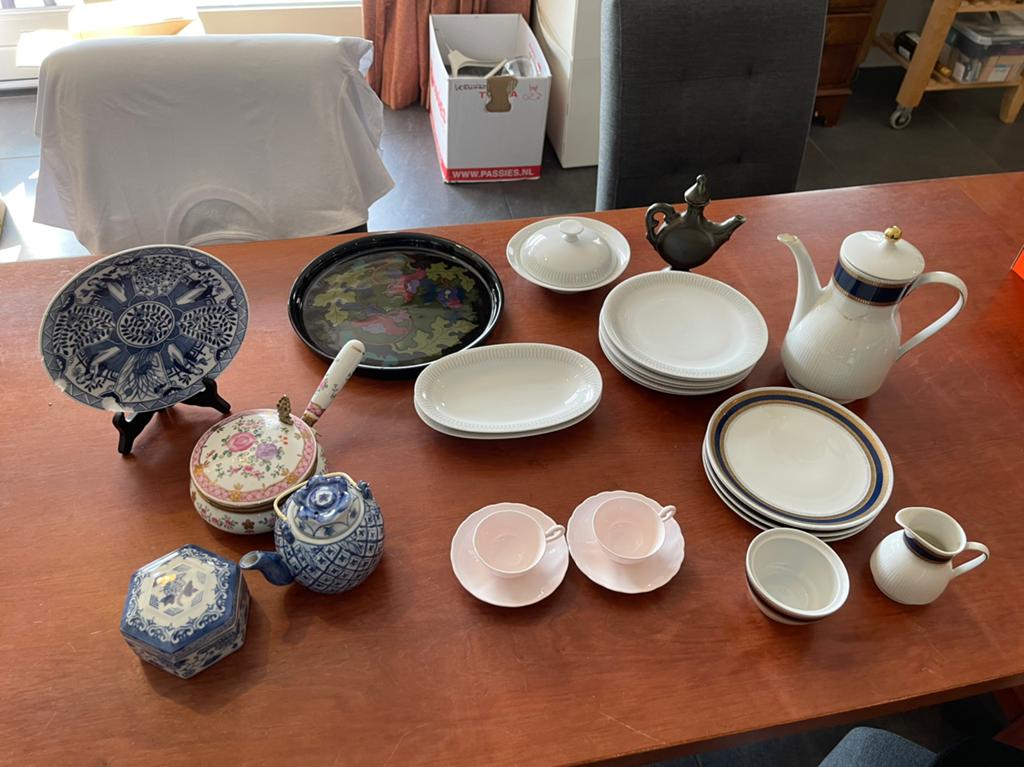 Divers antiek servies, plateel, chinees aardewerk, Antiek en Kunst, Ophalen