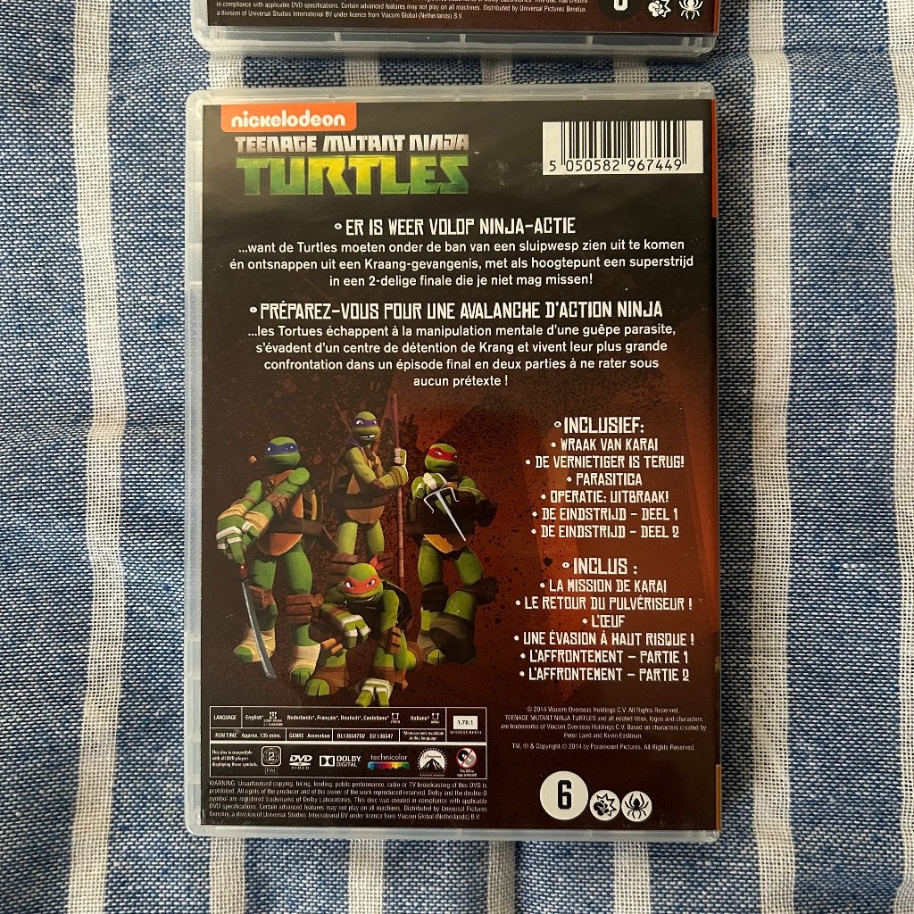 Teenage Mutant Ninja Turtles DVD-collectie – 2 dvd’s, Gebruikt, Animatie, Overige soorten, Ophalen of Verzenden