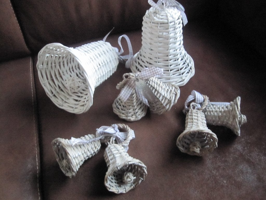 Decoratieve riet (kerst-) klok of wedding bell, Ophalen, Nieuw