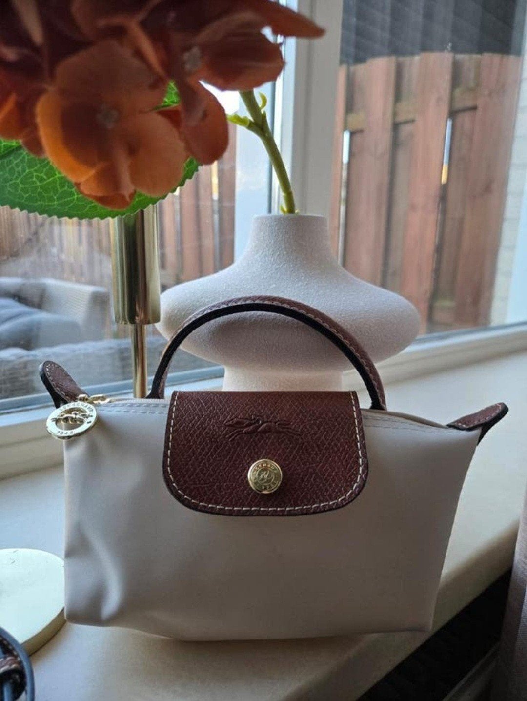 Dames tas mini longchamp met schouderband le pliage, Verzenden, Zo goed als nieuw, Overige platformen